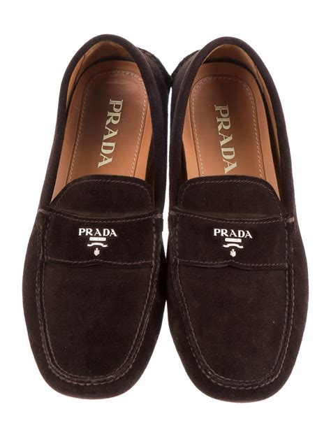 prada stripe loafers womens|Prada suede loafer booties.